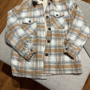 Plaid Button-Up Jacket